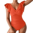 thumbnail image 1 of WAYUTE Womens Swimsuits One Piece Swimsuit Ruffle Bathing Suit High Waist Swimwear, 1 of 8