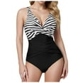 thumbnail image 1 of WAYUTE Womens Swimsuits One Piece Swimsuits for Bathing Suit Retro Ruched Push Up Vintage Padded Swimwear, 1 of 7