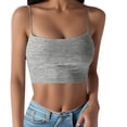 thumbnail image 1 of WAYUTE Womens Tank Tops Push Up Solid Color Spaghetti Strap Tank Top Vest Casual Sports Sleeveless Slim Trendy Tunic Camisole, 1 of 3