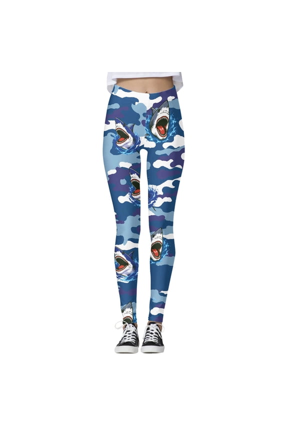 Yoga Pants Women Tummy Control Camouflage Printed Exercise Training Stretchy Fit Tights for Ladies Gym Fitness S