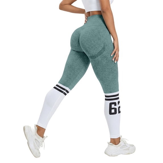WAYUTE Yoga Pants Women Tummy Control Seamless Push up Athletic Trendy Tights Stretchy Fit for Ladies Daily Wear XL