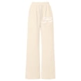 thumbnail image 1 of WAYUTE irls Sweatpants Bow Printed Drawstring Lightweight Straight Leg Athletic Comfort Soft Joggers Casual Daily Wear, 1 of 4