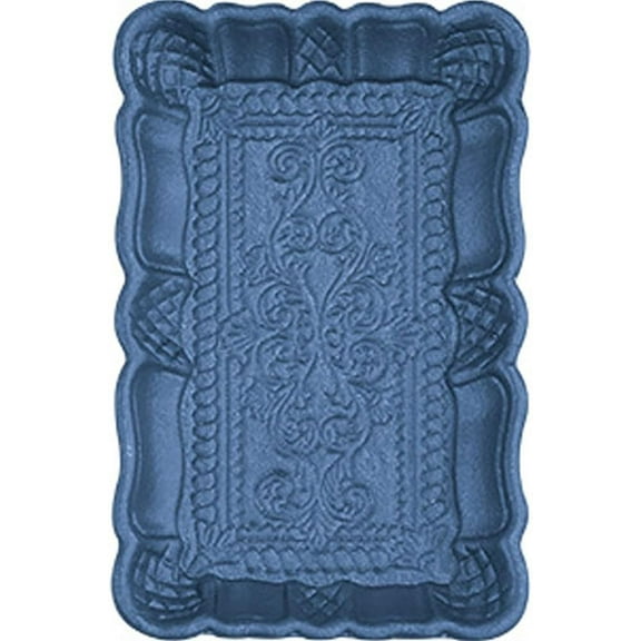 WAYUTO Serving Tray Decorative Vintage Platter Rectangular Rustic Wooden Breakfast Plates for Eating Storing Bedroom Kitchen Living Room Fruit Dessert Lap Couch Blue