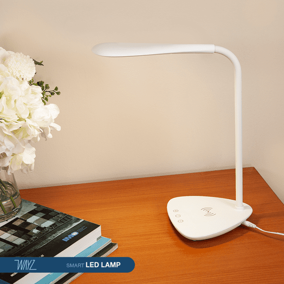 WAYZ Triangle Wireless Charger and LED Lamp ALL IN ONE, 3 Colors Light Mode, Dimmer Sensor Touch, Energy Saving, Sleep Mode