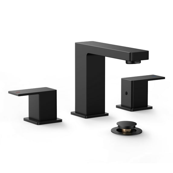 WB-03033BD Widespread 2-handle Bathroom Faucet with Drain Assembly