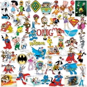 WB 100 Looney Tunes Mashup 50ct Vinyl Large Deluxe Stickers Variety Pack - Laptop, Water Bottle, Scrapbooking, Tablet, Skateboard, Indoor/Outdoor - Set of 50