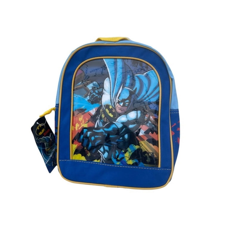 batman mini backpack WOLFpak 9L which closes with an enamel zipper charm of a bat Batman Mini Backpack