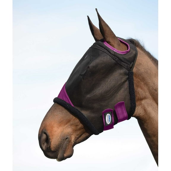 ComFITec Durable Mesh Fly Mask, Blk/Pur Size: Cob