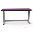 thumbnail image 1 of WB Manfacturing PNT7071-ADJG4-25 Elevate 1-Student Rectangle Table with Grey Nebula Laminate, Black Armor Edge & Smooth Silver Base, 1 of 1