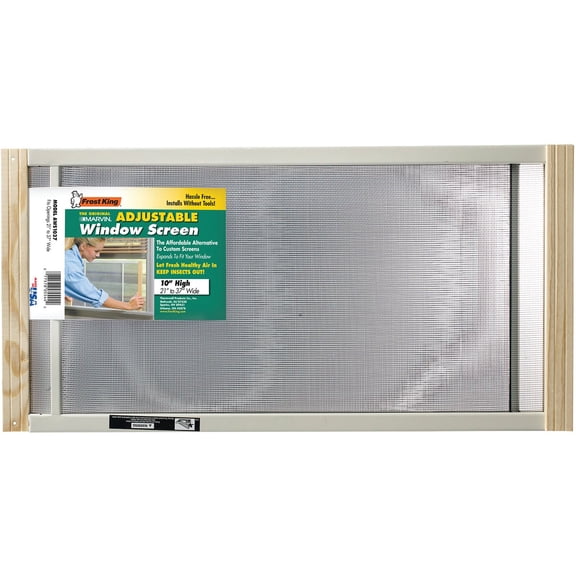 WB Marvin Frost King AWS1037 Adjustable Window Screen, 10in High x Fits 21-37in Wide