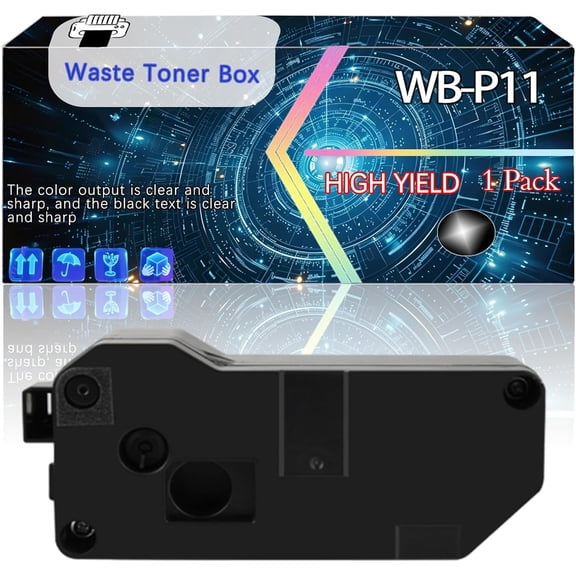 WB-P11 Compatible for Konica Minolta bizhub C3120i C3100i Printers, Replacement Waste Toner Box High Yield Printer Accessories (1 Pack Black)