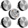 WB03X24360 Knobs for GE Cooktop Knob Range Stainless Steel, 5 PCS