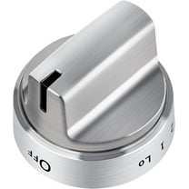 WB03X24818 Gas Stove Knobs Stainless Steel Look Plastic Range Burner Control Knobs, Compatible for GE Range Gas Stove Knob, Replacements PS11729081(1pack)