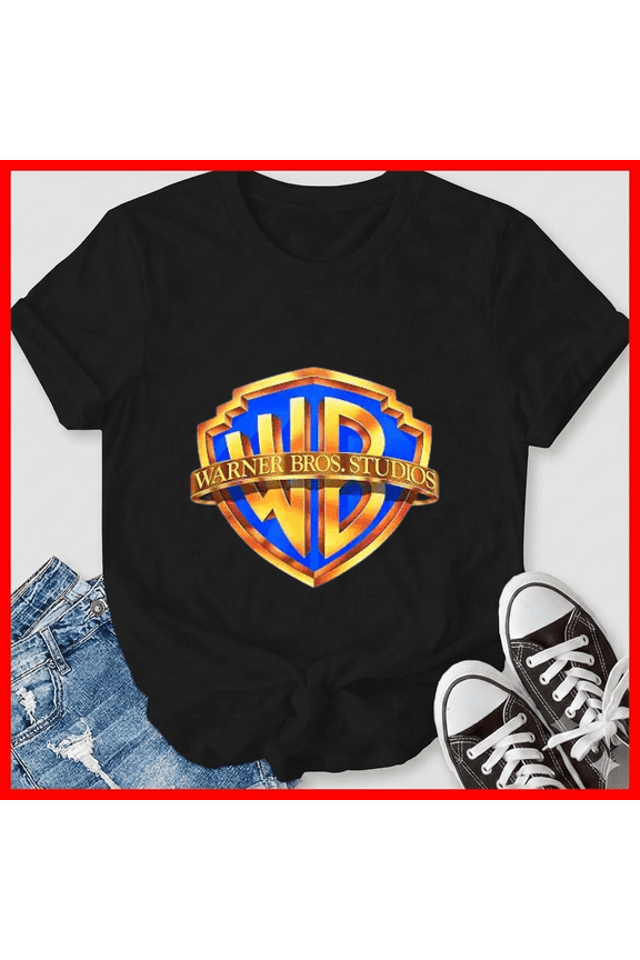 WB100 Warner Bros Modern Classic Movie Studio Graphic Design Unisex T-Shirt, up to size 5XL