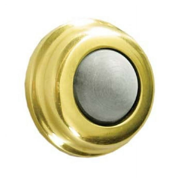 WB100U3 Flush Bumper 1" Diameter, Bright Brass Finish