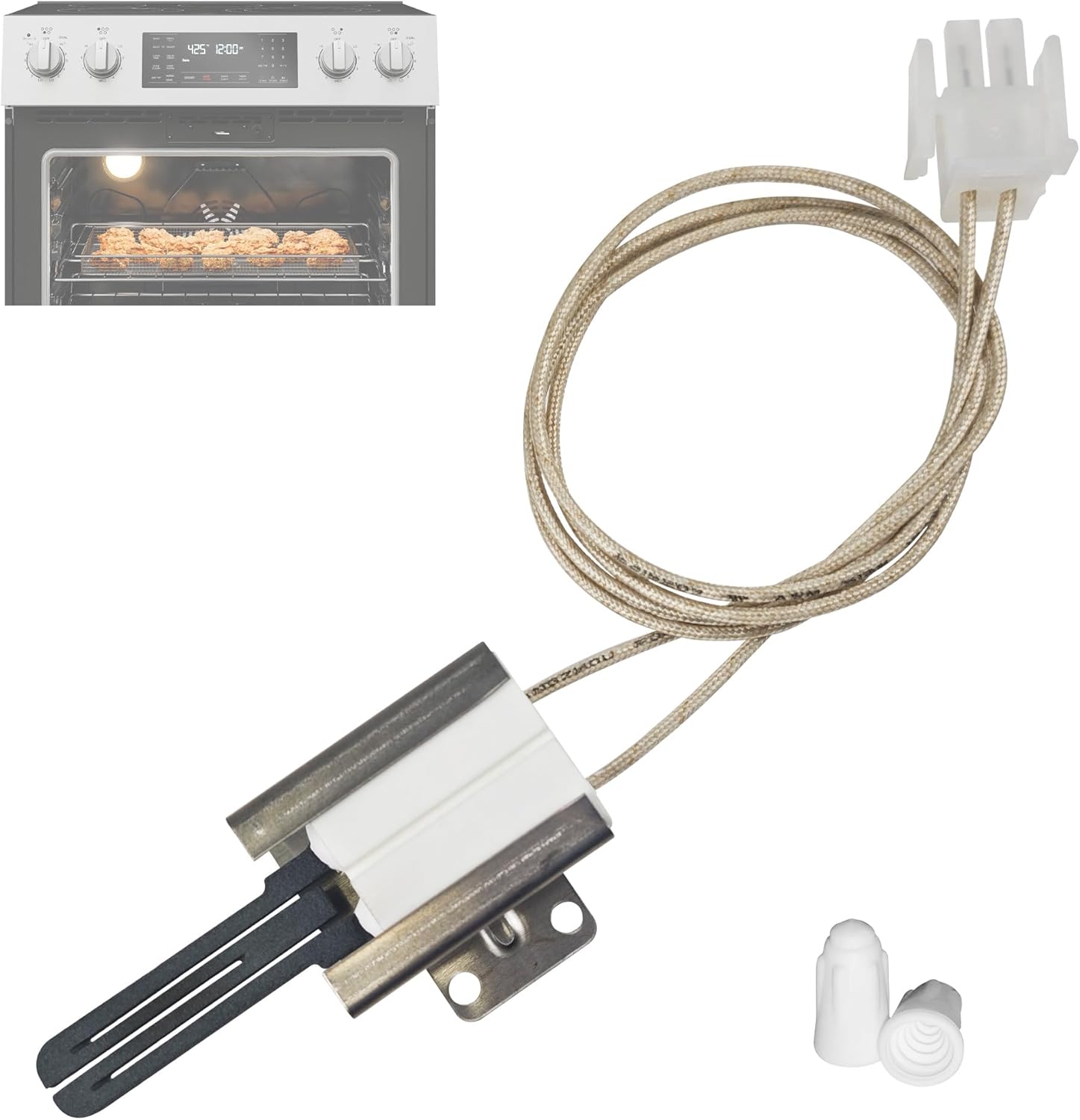 WB13X25262 WB13K10043 Gas Oven Range Igniter Compatible with GE Oven Igniter Replacement Parts WB13K10041 AP5985820 PS11725183 Gas Range Oven Igniter Glowbar