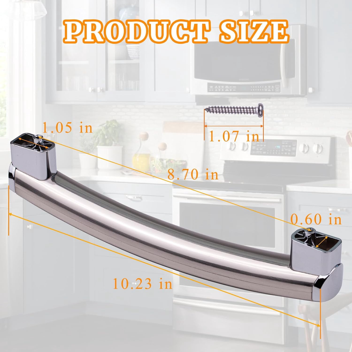 WB15X21101 Microwave Door Handle Replacement for  Appliances,  Fit,  Stainless Steel