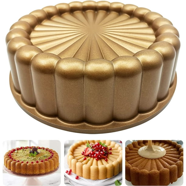 WBJKZJD Inch Aluminium Charlotte Cake Mold, Flower Shape Baking