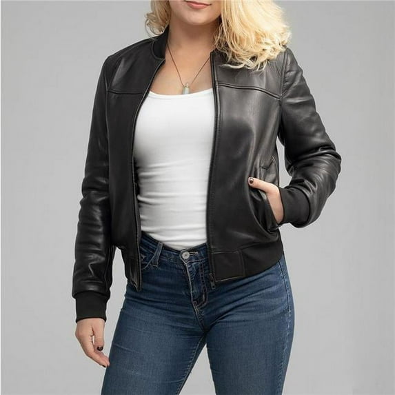 WBL1006NZ-5X-5X-BLK Dani Fashion Leather Jacket for Women, Black - Size 5X