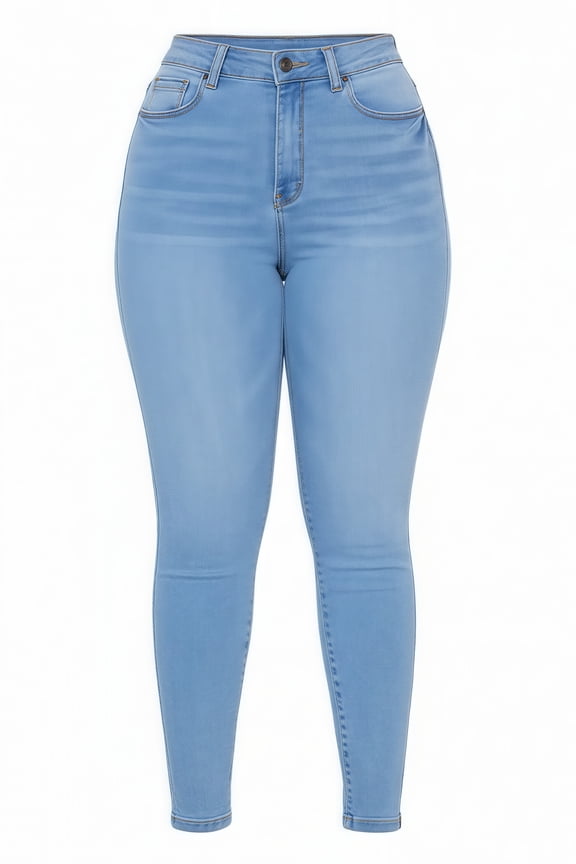 Women’s Plus Size High-Waisted Stretch Skinny Jeans