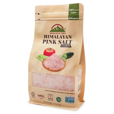 WBM Himalayan Chef Coarse Pink Salt -Zip Lock Bag, 16 Oz