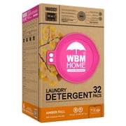 WBM Home Laundry Detergent Pods Amber Fall Fragrance, 32 Count, 10-in-1 Ultra Power Cleaning