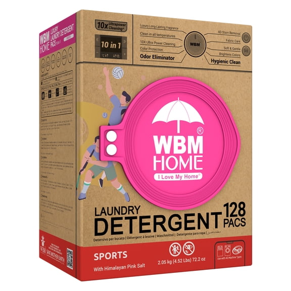 WBM Laundry Detergent Pods, Autumn Scent, 128 Count, Ultra Power Cleaning, Recyclable Packaging