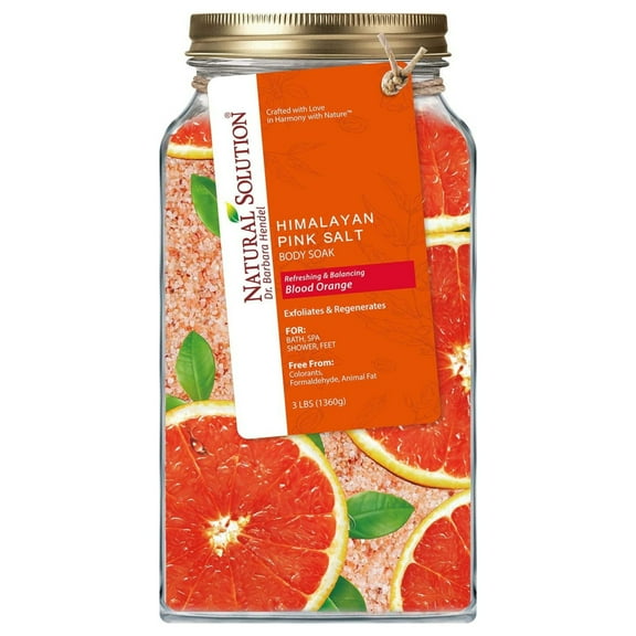 WBM Pink Salt Body Soak with Blood Orange,Organic Joint & Muscle Relief Soak - 3 lbs