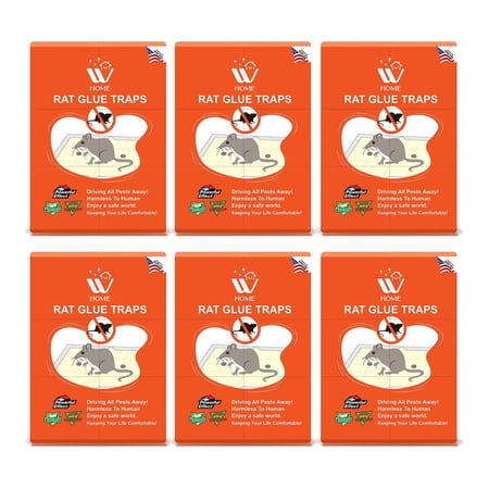 WBM Rat Glue Trap, Ideal Trap for Mouse and Insect, Small - 6 Count