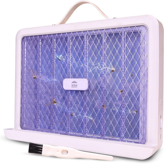 WBM Smart Electric Bug Zapper, High-Voltage LED UV Light Trap for Mosquitoes, Portable & Wall-Mountable with Safety Mesh Protection, Indoor and Outdoor Use