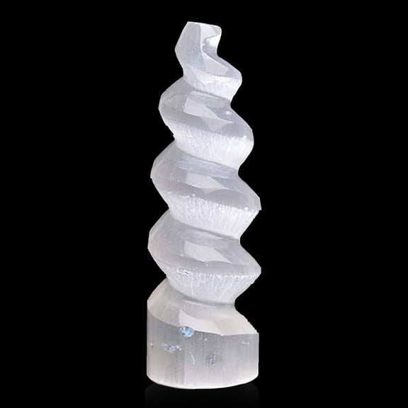 Himalayan Glow Moroccan Selenite Crystal Tower, Healing Stones & Home Decoration, White - 15 cm