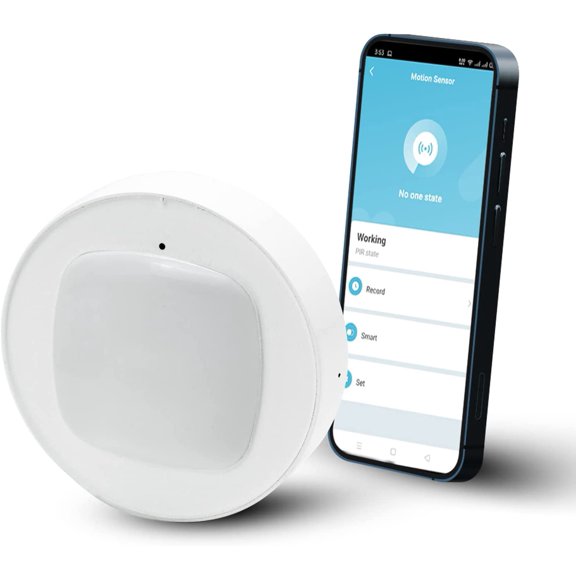 WBM Wi-Fi Motion Sensor, Detection Sensitivity up to 9m, Battery-Powered, With Smart App Control