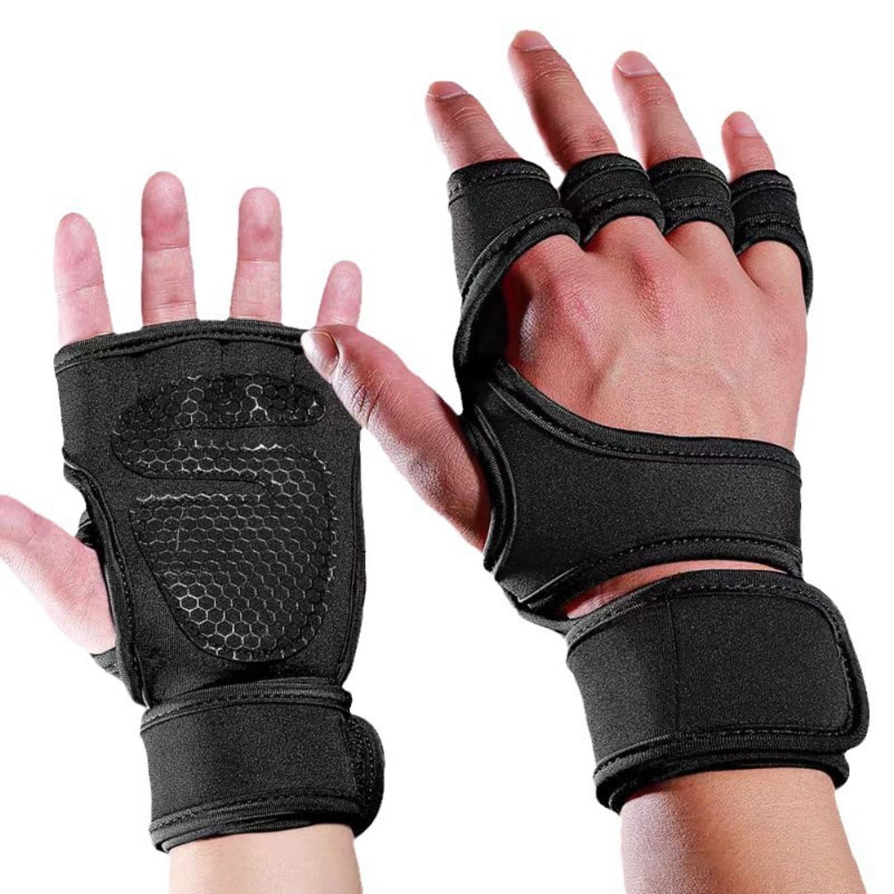 WBQ Pair Sports Weight Lifting Gloves with Wrist Support, Work