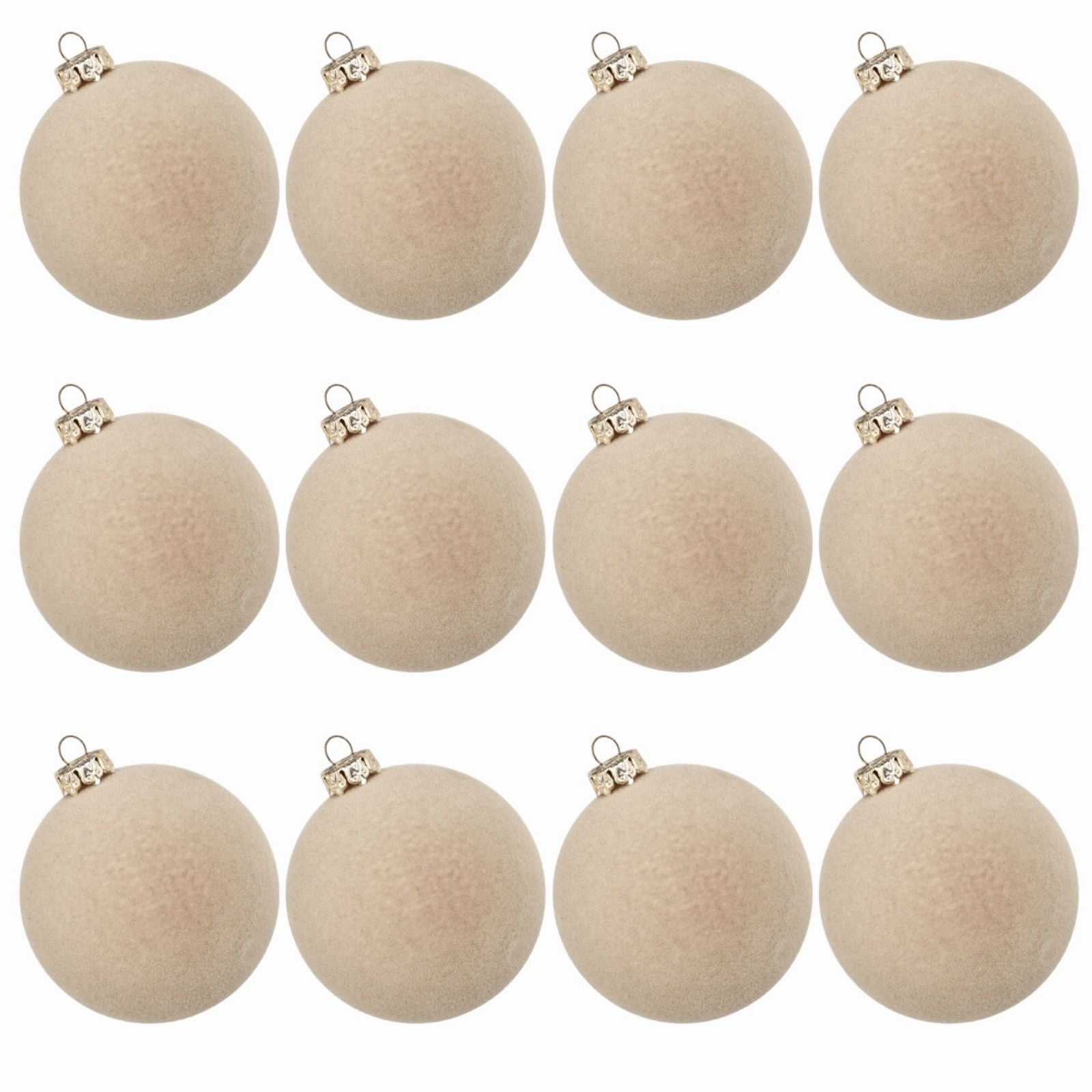 WBQ 12 Pcs Velvet Christmas Clearance Sales Balls Bulk Flocked Christmas Tree Ball Velvet Christmas Ornaments Balls Xmas Decorative Hanging Ornaments Christmas Tree Decoration