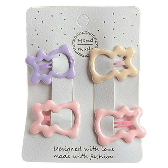 WBQ 4Pcs Hair Clips for Women Girls Hair Accessories Hairclips Headpieces Non Slip Hair Clips for Women Teen Girls Y2K Snap Metal Hair Barrettes Hairpin