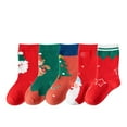 thumbnail image 1 of WBQ 5 Pairs Kids Christmas Socks Novelty Socks For Children Christmas Gift, 1 of 8