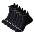 thumbnail image 1 of WBQ 6 Pairs Ankle Athletic Running Socks Low Cut Tab Socks for Men and Women Absorb Moisture Breathable Mesh Solid Casual Sport Socks 35-45, 1 of 8