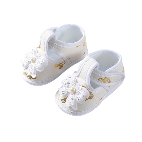 WBQ Baby Boys Girls Canvas Shoes Newborn Infant First Walkers Shoes Cartoon Pattern Non Slip Crib Casual Sneaker Baby Toddler Flat Lazy Loafers Shoe