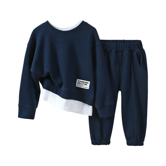 WBQ Baby Fall Clothes Toddler Outfits Long SleeveTops Pants 2 Piece