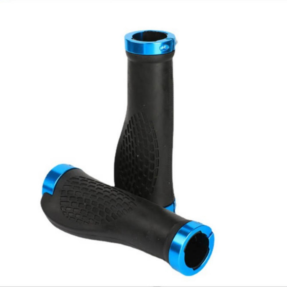 Draco Ergonomic Bike Grips - Non-Slip MTB Handlebar Grips With Single Lock-On Clamp & End Plugs | Comfortable Bicycle Grips For Mountain, City, E-Bikes