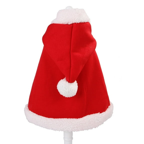 WBQ Cat Dog Christmas Outfit Pet Costume Cape, Santa Clothes Cloak with Xmas Hat, Soft and Cute Elk  Style Apparel for Puppy