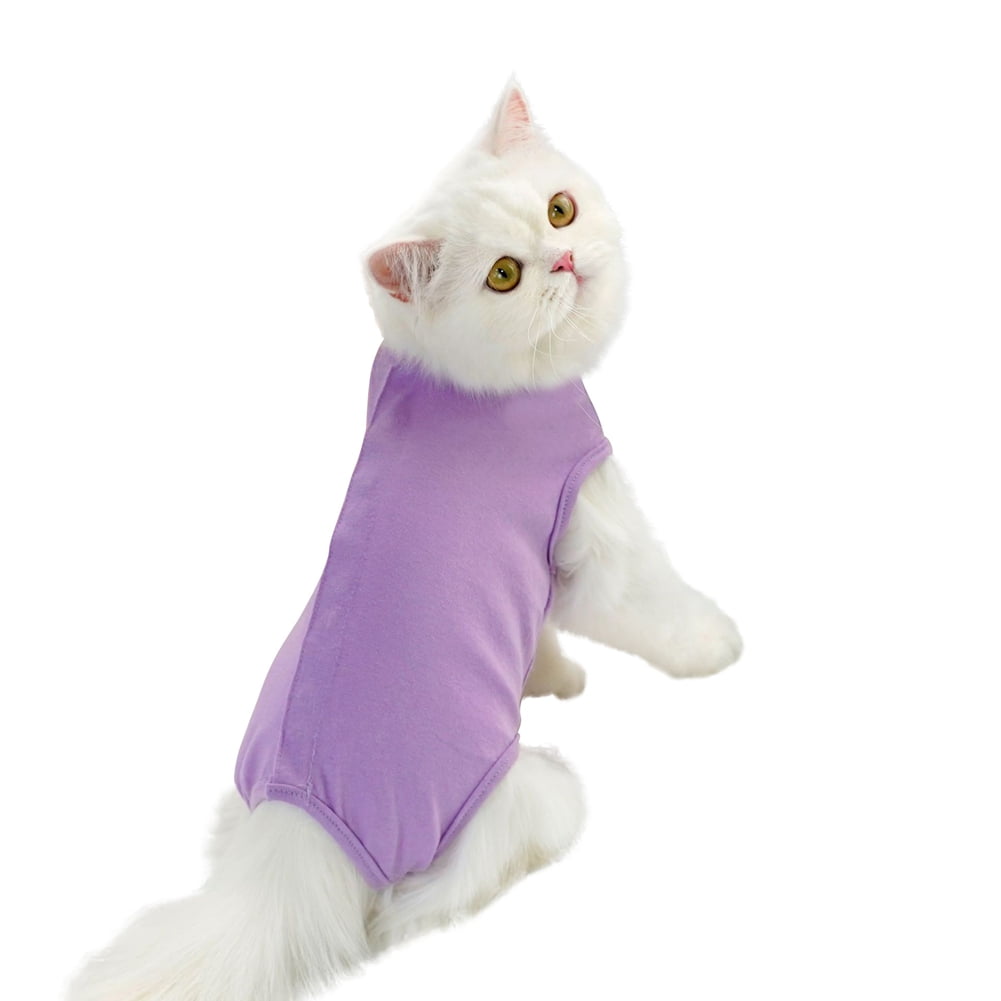 WBQ Cat Surgery Recovery Suit, Cat Neuter Recovery Suit with 4 Legs Cat Spay Surgical Onesie for