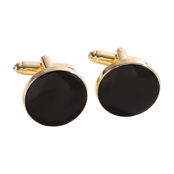 WBQ Cufflinks for Men Classic Tone Cufflinks Gold Silver Black Striped Round Square Rectangle Cufflinks Shirt Suit Men’s Cufflinks for Wedding Groom Business 1/4 Pairs