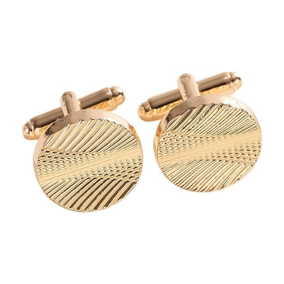 WBQ Cufflinks for Men Classic Tone Cufflinks Gold Silver Black Striped Round Square Rectangle Cufflinks Shirt Suit Men’s Cufflinks for Wedding Groom Business 1/4 Pairs