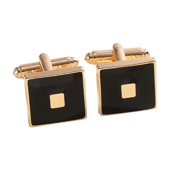WBQ Cufflinks for Men Classic Tone Cufflinks Gold Silver Black Striped Round Square Rectangle Cufflinks Shirt Suit Men’s Cufflinks for Wedding Groom Business 1/4 Pairs