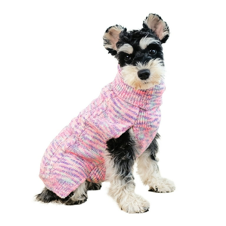 WBQ Dog Sweaters for Small Dogs, Turtleneck Knitted Chihuahua