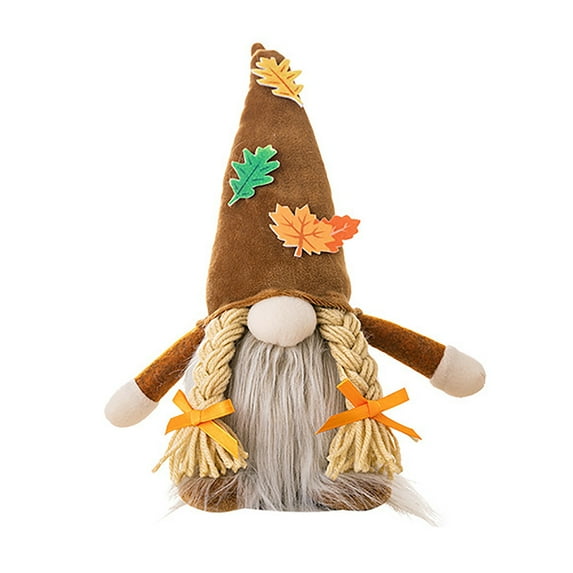 WBQ Fall Dwarf Elf Dolls Scandinavian Swedish Tomte Gnomes Autumn Gnomes Thanksgiving Decorations With Sunflower Maple Leaf For Thanksgiving Day Gift Table Ornament