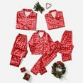thumbnail image 1 of WBQ Family Matching Pajamas Set Silk Satin Button Down Top +Long Pants Sleepwear Long Sleeve Solid Color Nightwear 2 Pcs Pj Set,A1, 1 of 7