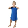 thumbnail image 1 of WBQ Girls Nightgowns Short Sleeve Pajamas Nightdress Knee Length Night Shirt for Kids Soft Sleep Wear Nighties Mother and Daughter Family Night Gown, 1 of 8