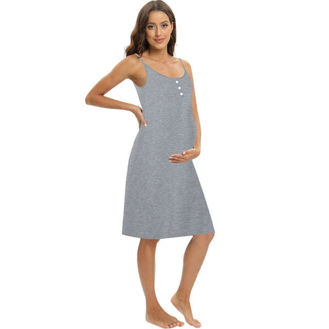 Wbq Maternity Nightgown 3 In 1 Delivery Labor Nursing Gown Womens